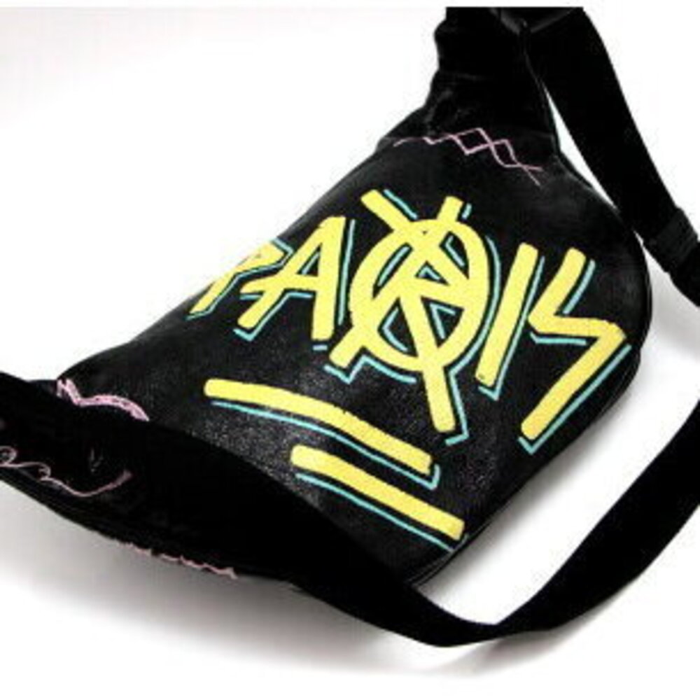 Balenciaga Graffiti Explorer Body Bum Crossbody Belt Bag Black Multicolor - Picture 3 of 6